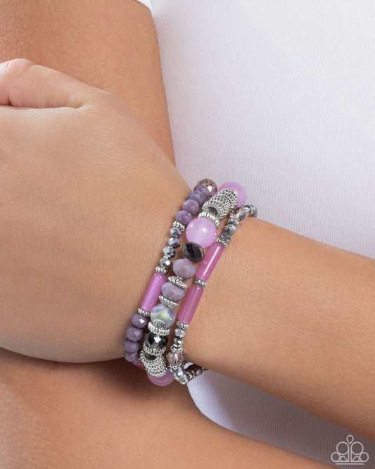 Colorful Conversation Purple Bracelet