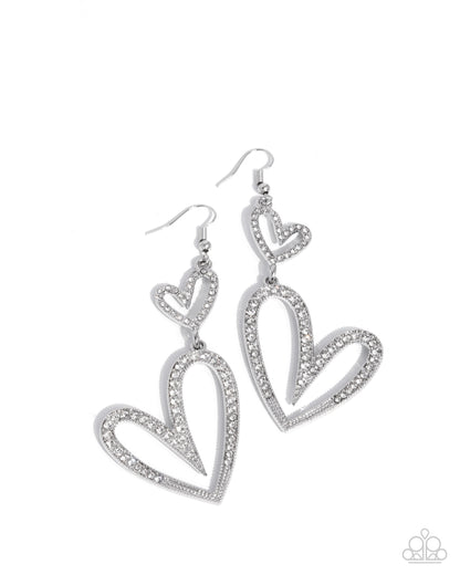 Power Couple White Earrings