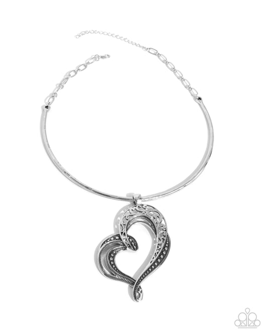 Concentric Courtship Silver Necklace