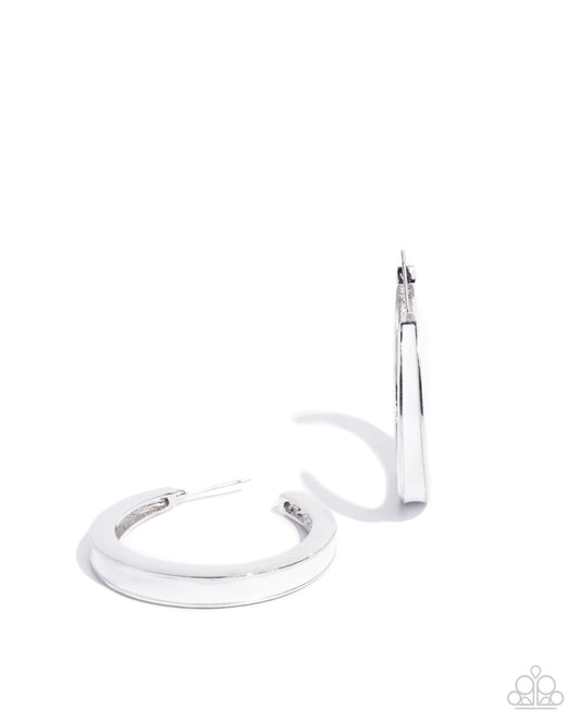 Painted Prowess White Hoop Earrings Paparazzi