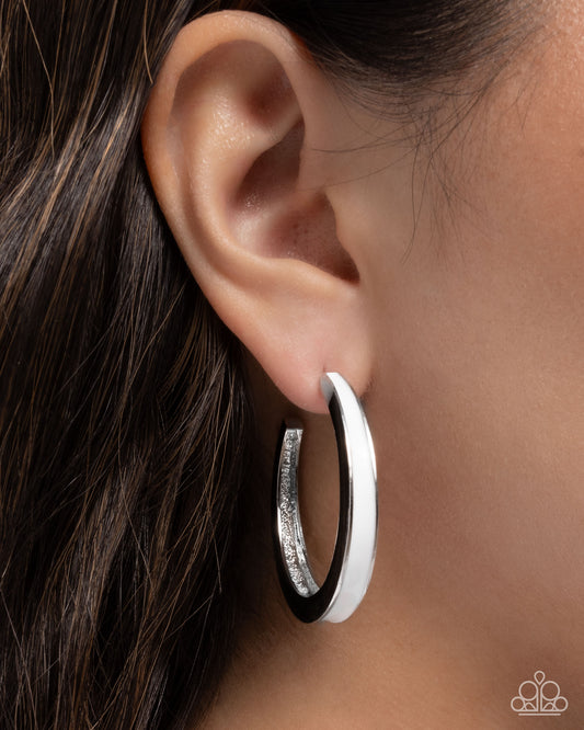 Painted Prowess White Hoop Earrings Paparazzi