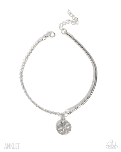 Glistening Growth Blue Ankle Bracelet