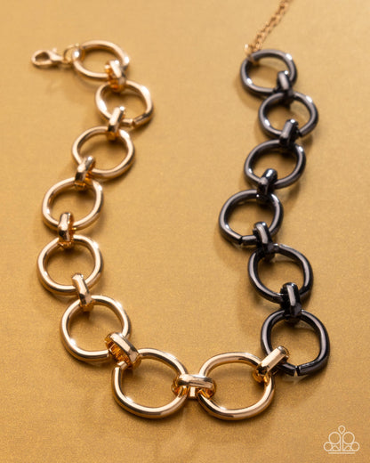 Mismatched Minuet Gold Necklace