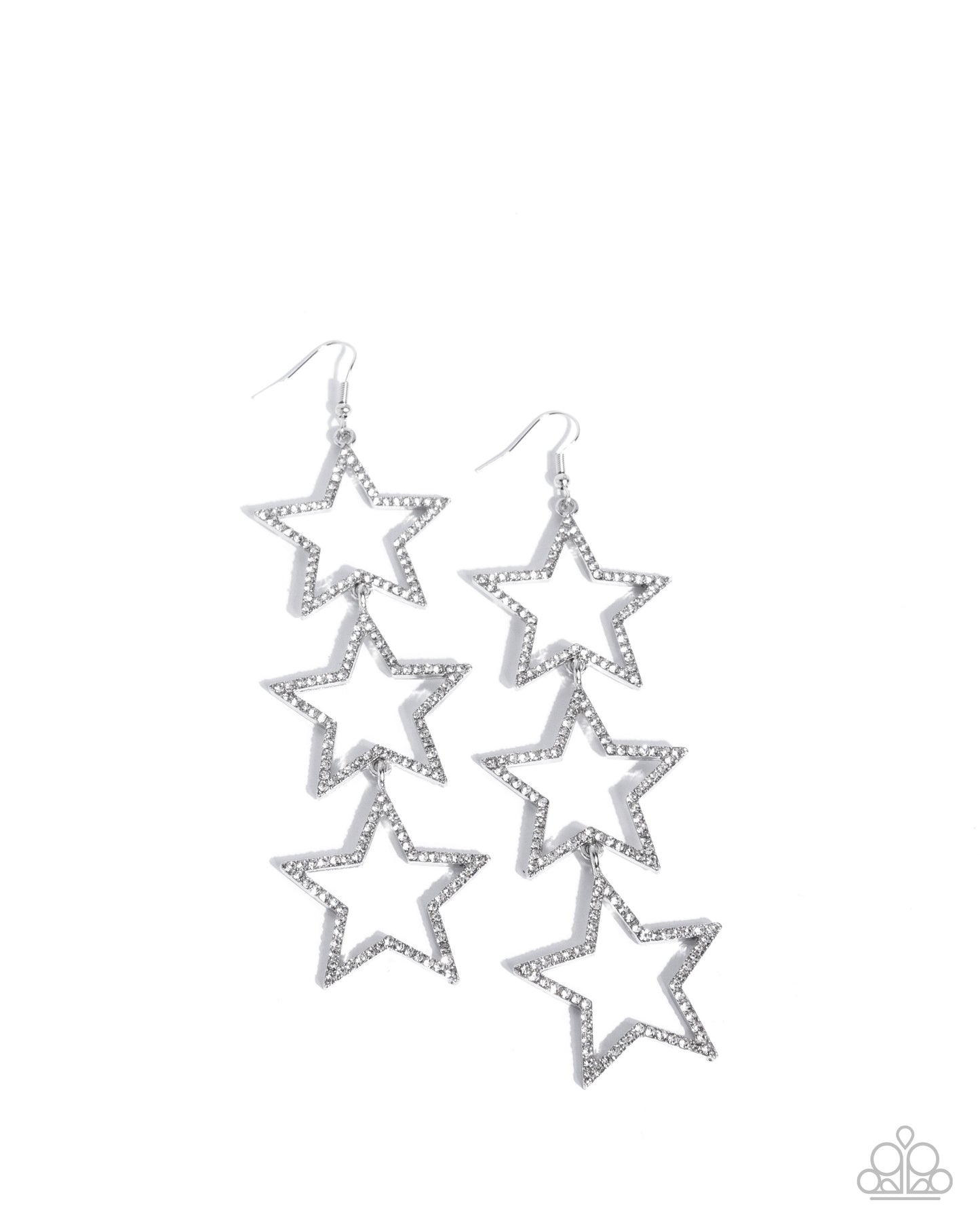 Star-Crossed Success White Earrings