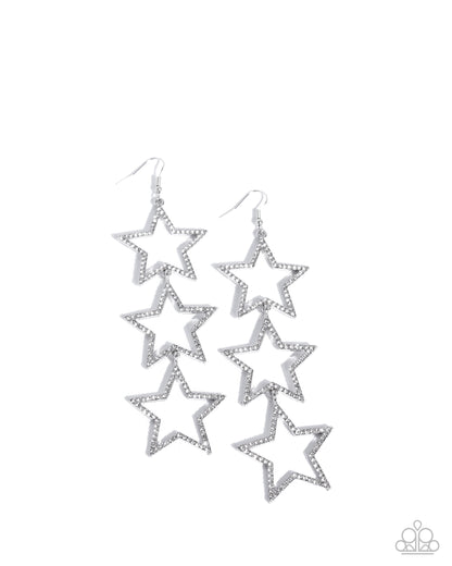 Star-Crossed Success White Earrings
