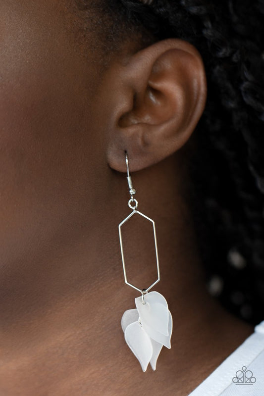 Extra Ethereal White Earrings Paparazzi