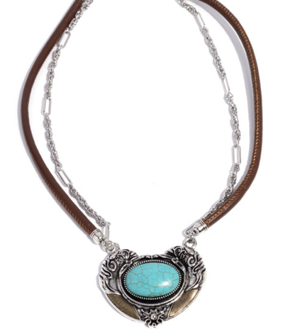 Grounded Gesture Blue Necklace