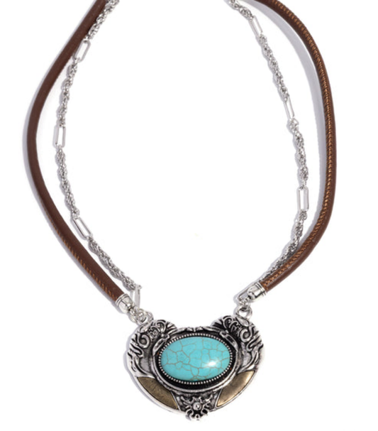 Grounded Gesture Blue Necklace
