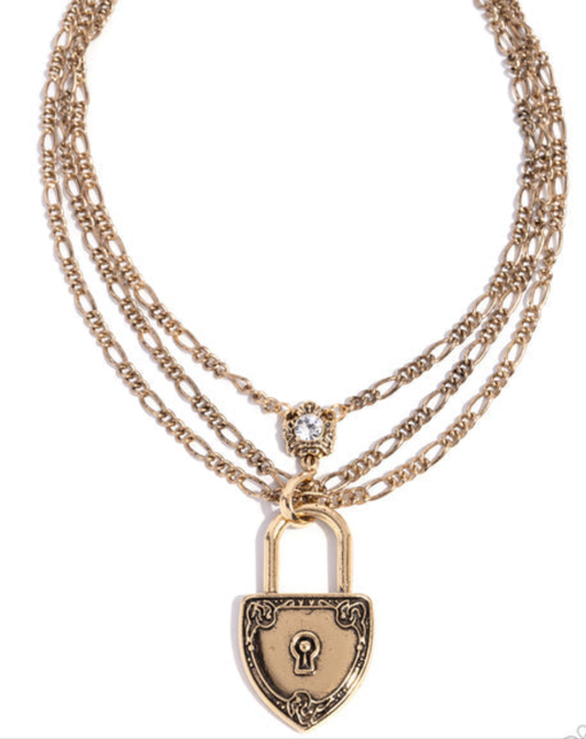 LOCK Show Gold Necklace