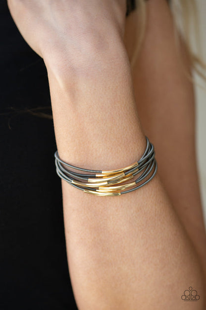 Stretch Your Boundaries  Black Bracelet