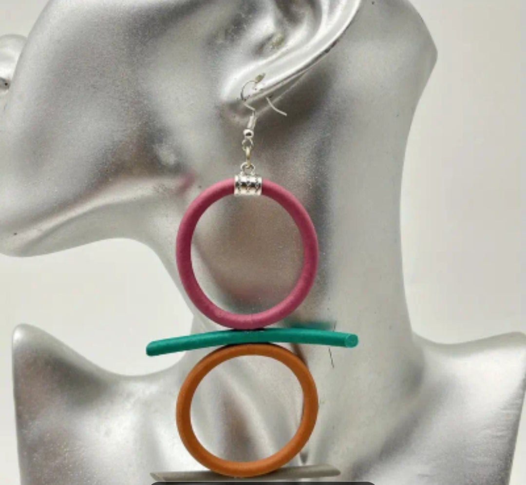 Bohemian Long Drop Multi  Earrings