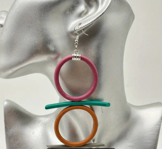 Bohemian Long Drop Multi  Earrings