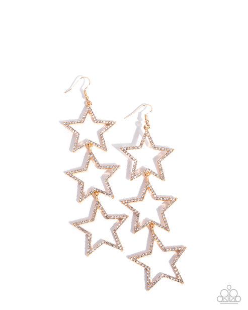 Star-Crossed Success  Gold Earrings