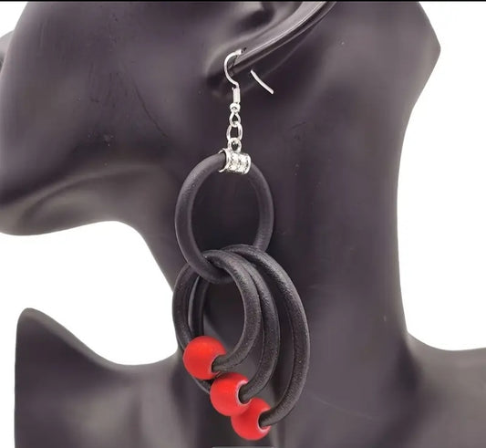 Boho Style Black Drop Earrings