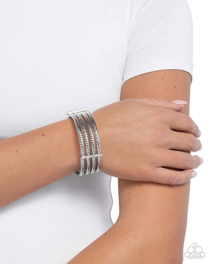 Teeming with Taste White Bracelet