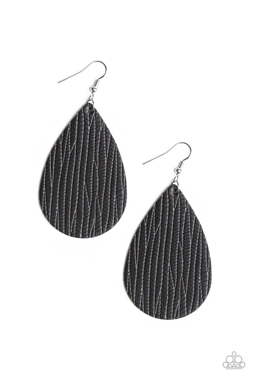 Natural Resource Black Earrings