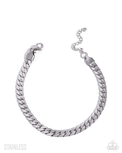 Weekend Wait Silver Mens Bracelet