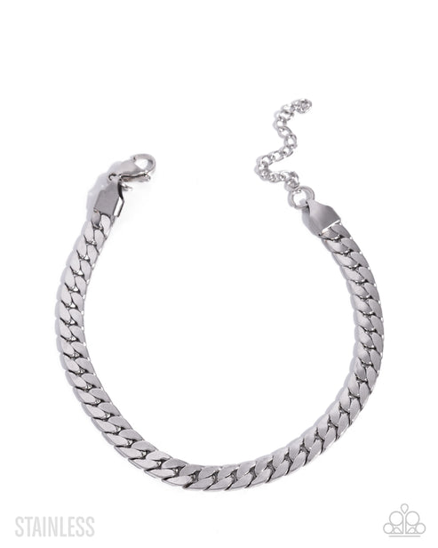 Weekend Wait Silver Mens Bracelet