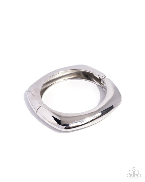 Rounded Reflection Silver Bracelet