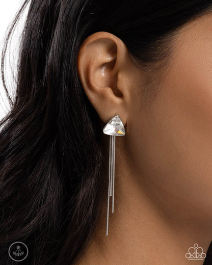 Candescent Class White  Post Earrings