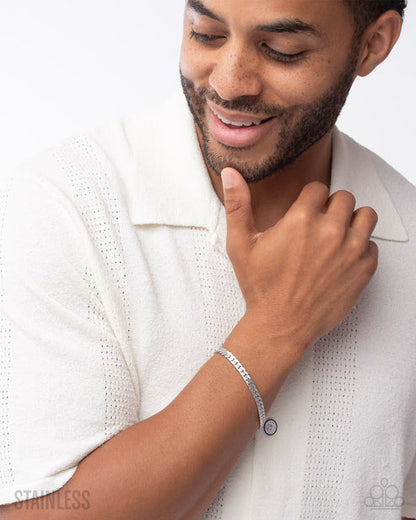 Weekend Wait Silver Mens Bracelet