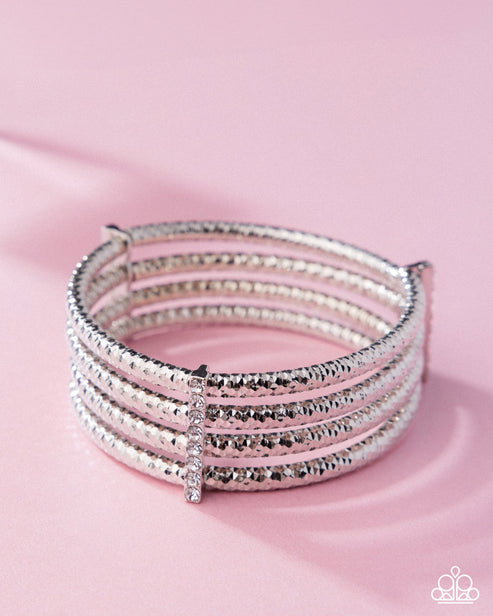 Teeming with Taste White Bracelet
