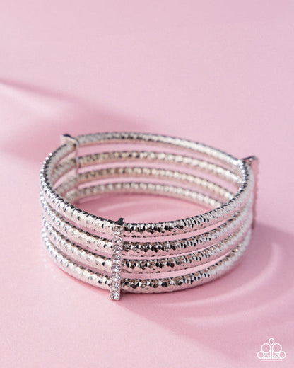 Teeming with Taste White Bracelet