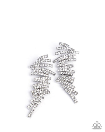 Scattered Surety White  Post Earrings
