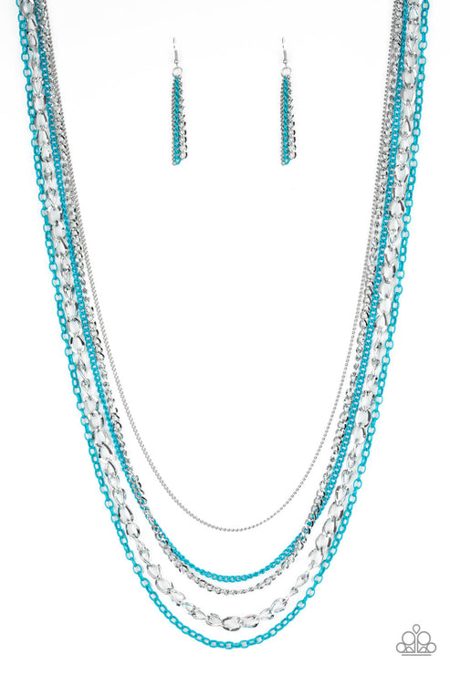 Industrial Vibrance Blue Necklace