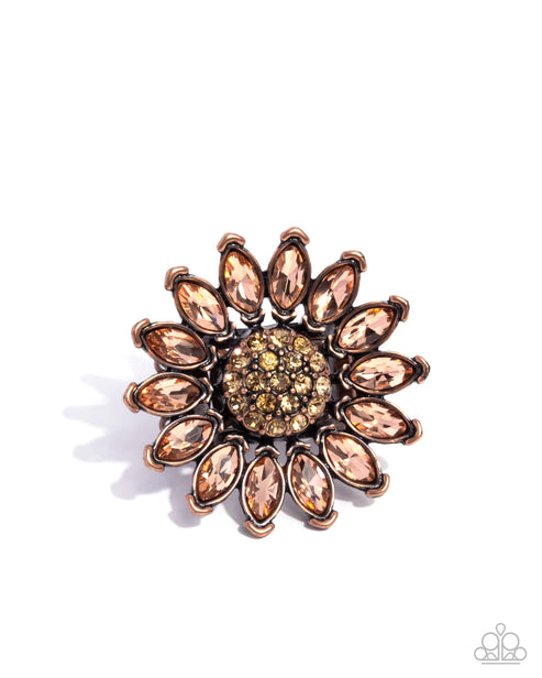Sunflower Setting Copper Ring