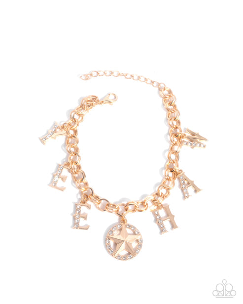Yeehaw Yell Gold Bracelet