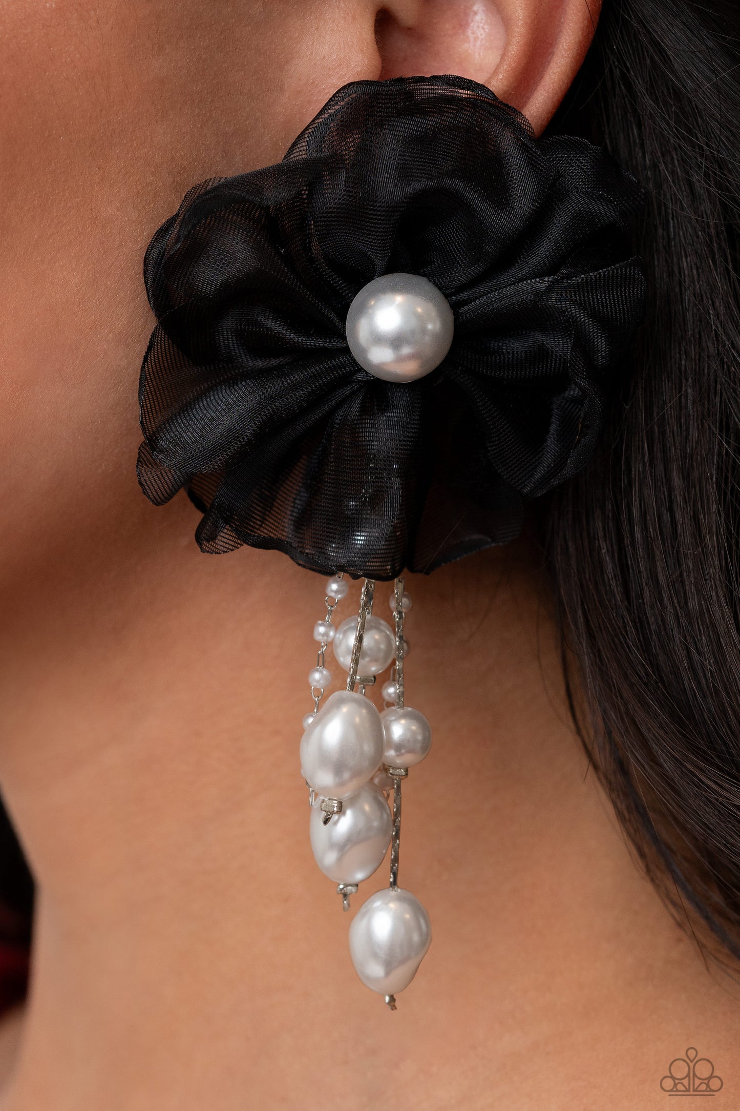 Dripping In Decadence Black Post Earrings