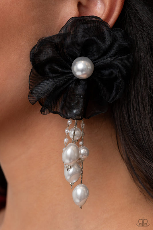 Dripping In Decadence Black Post Earrings
