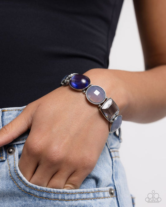 Glassy Generosity Blue Bracelet