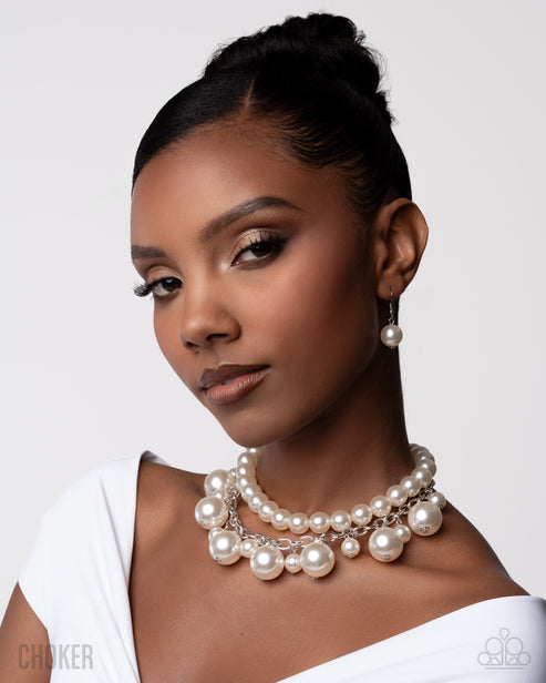 Sophisticated to the Max  White Necklace