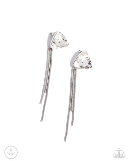 Candescent Class White  Post Earrings