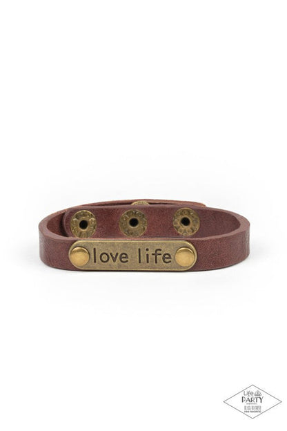 Love Life Brass Bracelet