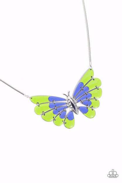 Moth Maven Green  Necklace