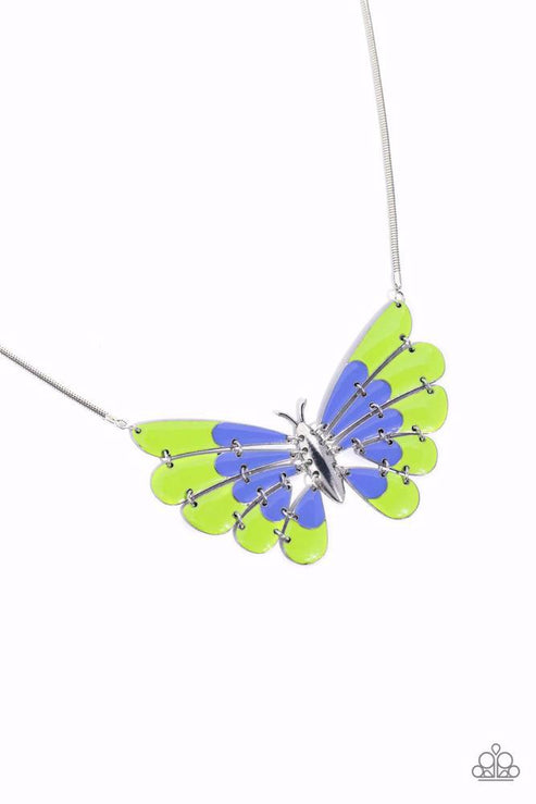 Moth Maven Green  Necklace
