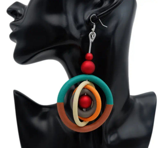Bohemian Multi Rubber Earrings