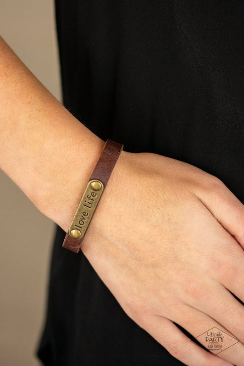 Love Life Brass Bracelet