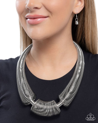 Carefree Coils Silver Necklace
