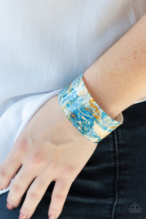 Marbled Mystique  Blue Multi Bracelet