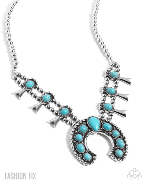 Rustic Route Blue Necklace