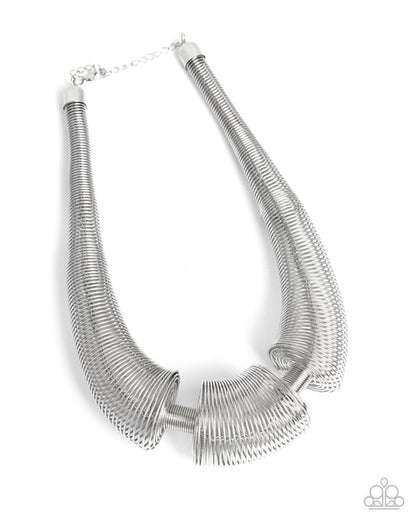 Carefree Coils Silver Necklace