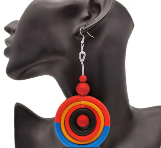 Bohemian Multi Rubber Earrings