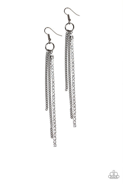 Streamlined Black Earrings