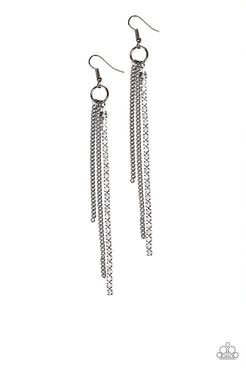 Streamlined Black Earrings