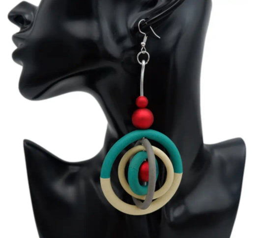 Bohemian Multi Rubber Earrings