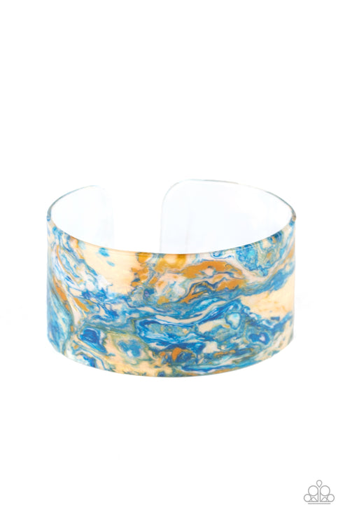 Marbled Mystique  Blue Multi Bracelet